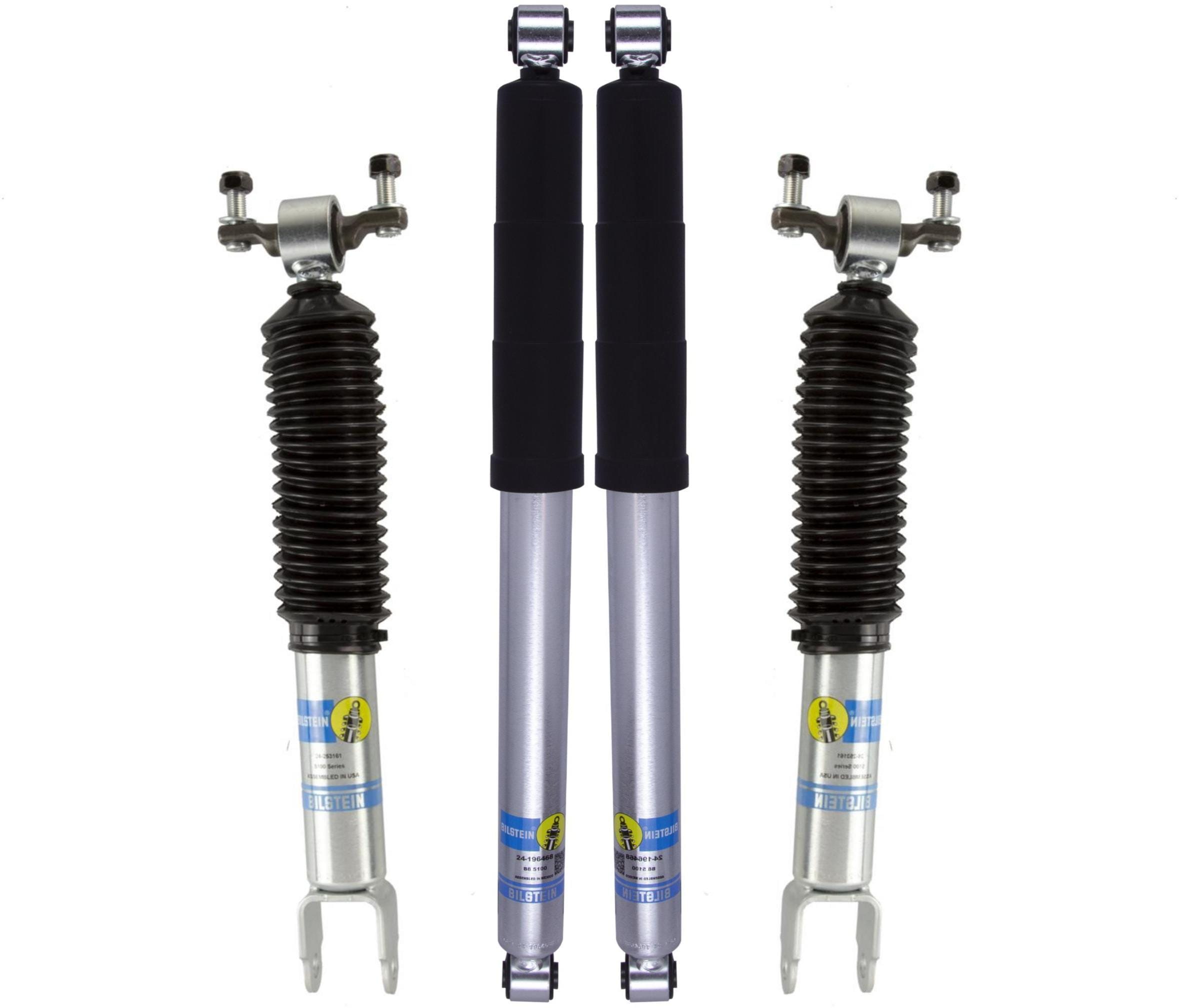 Bilstein - 5100 0-1.5" Fronts and 0-1" Rears - Silverado/Sierra 2500/3500 HD 2011-2024 - 24-253161 24-196468