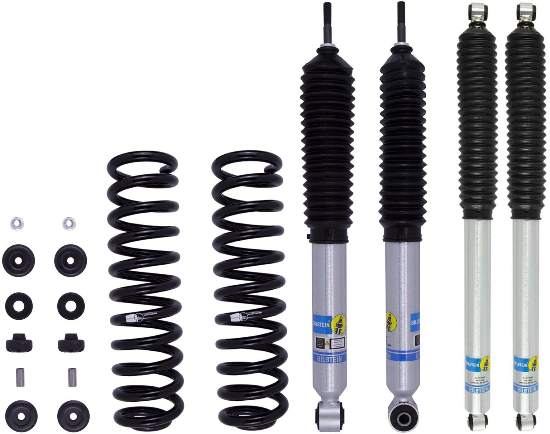 Bilstein - 5112 Fronts and 5160 Rears 4WD - F-250/F-350 Super Duty 2017-2025 - 46-276810 24-274968