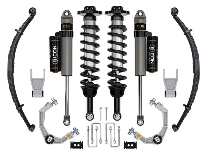 Icon - 21-25 FORD F150 TREMOR 4WD 2.5-3" STAGE 2 SUSPENSION SYS BILLET UCA / LEAF PACK - K93162L