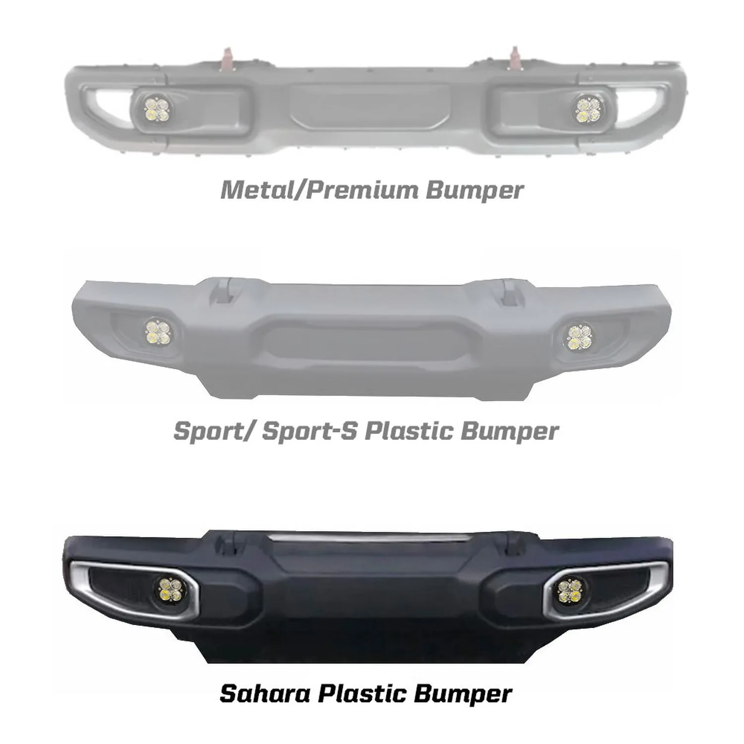 Baja Designs - Jeep JL Fog Pocket Kit For 18-20 Wrangler JL Sahara Squadron Baja Amber Lens SAE FPK Baja Designs - 447735 - Image 2