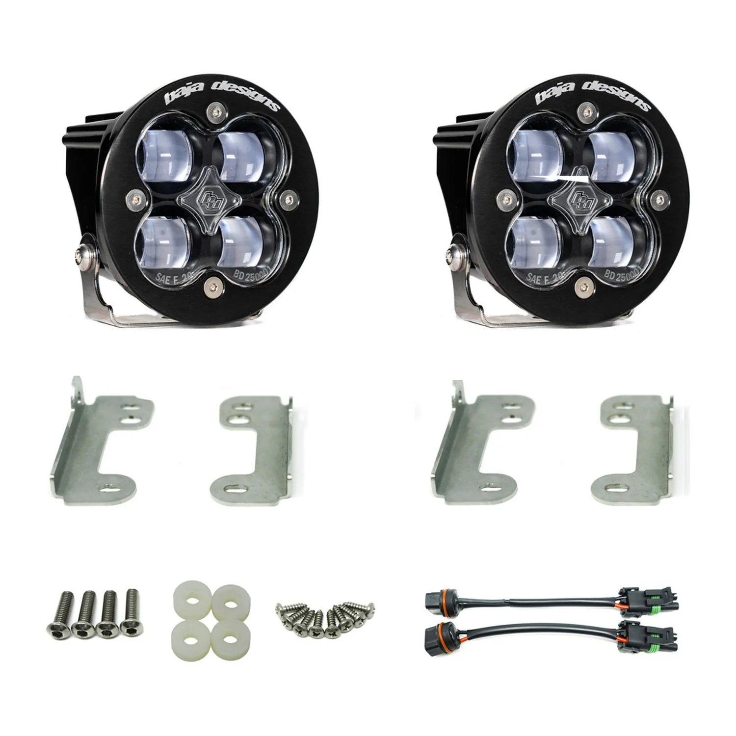 Baja Designs - Jeep JL Fog Pocket Kit For 18-20 Wrangler JL Sahara Squadron Clear Lens SAE FPK Baja Designs - 447635