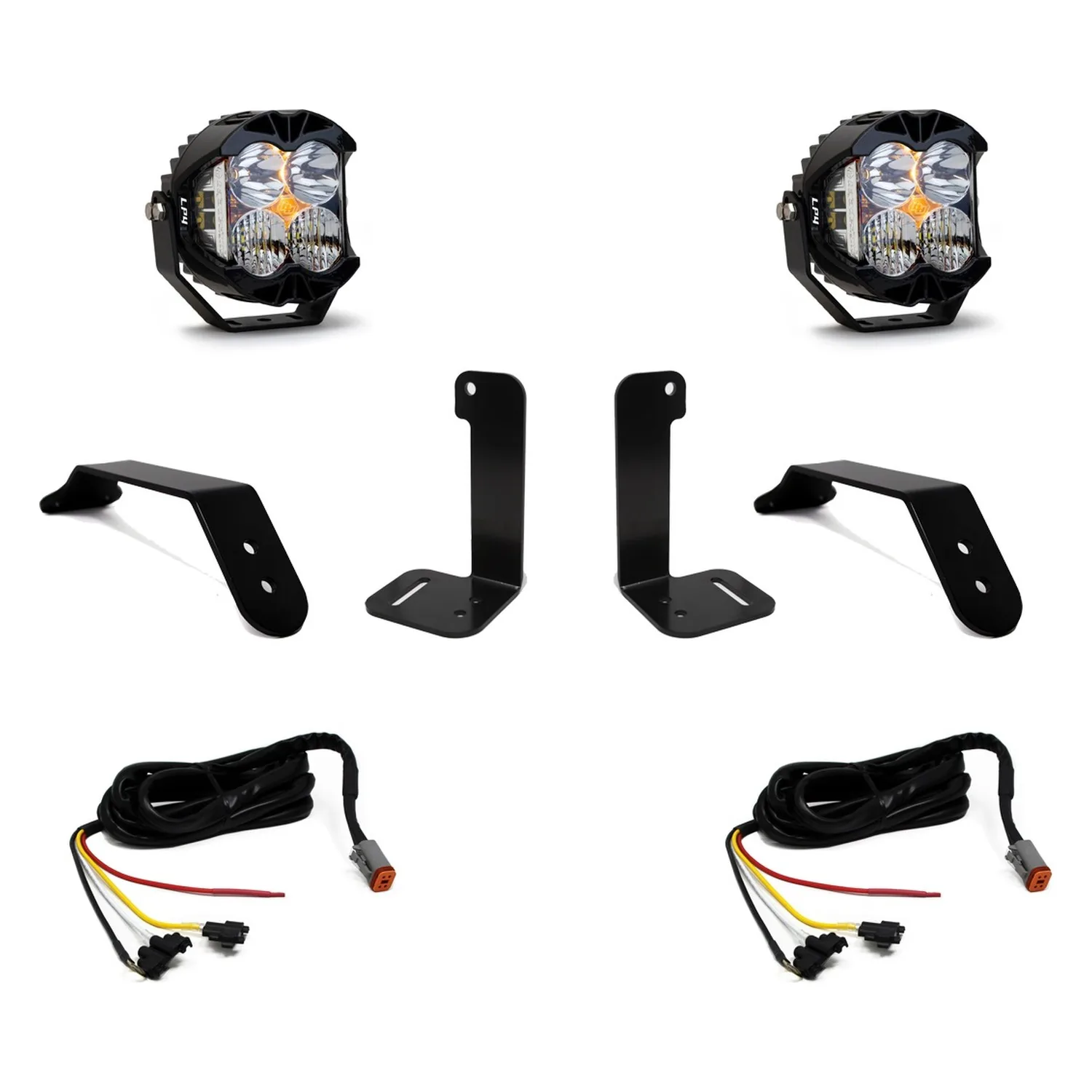 Baja Designs - Jeep JL/JT Dual LP4 Auxiliary Light Kit w/Upfitter Baja Designs - 447658UP
