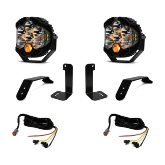 Baja Designs - Jeep JL/JT Dual LP6 Auxiliary Light Kit w/Upfitter Baja Designs - 447659UP