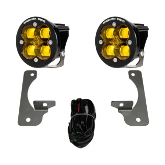 Baja Designs - Jeep JK Squadron-R SAE Fog Pocket Light Kit Premium Bumper (Baja Amber)-Jeep 2007-09 Wrangler JK Baja Designs - 448145