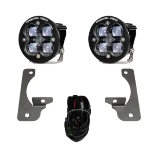 Baja Designs - Squadron R SAE Fog Pocket Light Kit Jeep 2007-18 Wrangler JK w/ Premium OE Bumper (SAE Fog; Clear) Baja Designs - 587524